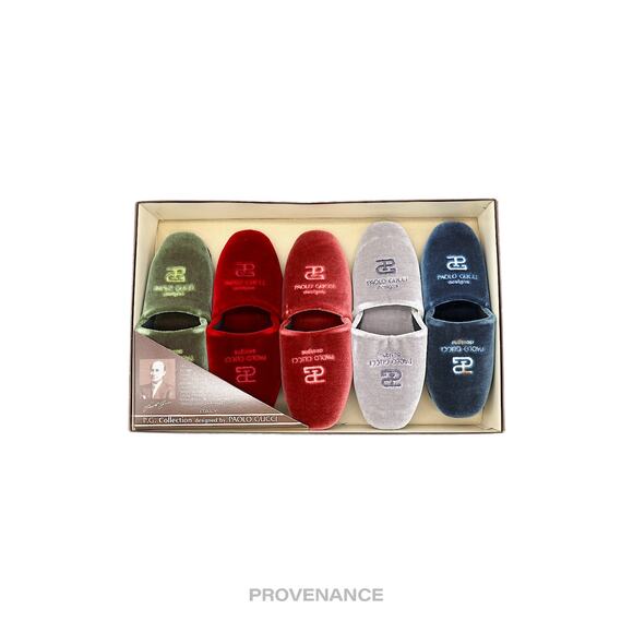 🔴 Paolo Gucci Logo 5 Slipper Box Set - Multicolor - Picture 1 of 8